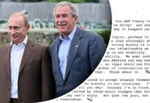 Володимир Путін і Джордж Буш під час зустрічі на початку 2000-х