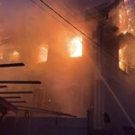 Houses and cars caught fire in Kyiv due to UAV attack</trp-post-container