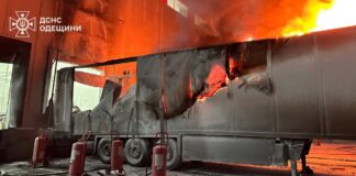 Пожежа в Одеській області після російської атаки