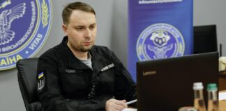 Кирило Буданов під час публічного виступу з заявою про плани росії