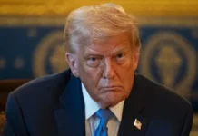 Президент США Дональд Трамп під час заяви щодо мирного плану для України