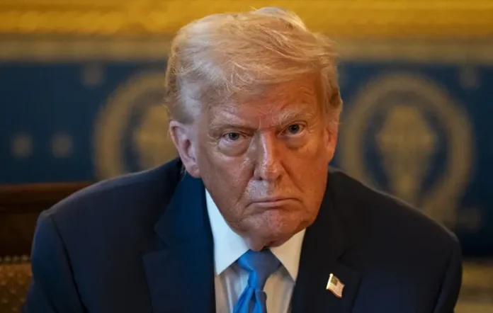 Президент США Дональд Трамп під час заяви щодо мирного плану для України