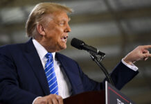 Президент США Дональд Трамп під час публічного виступу