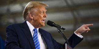 Президент США Дональд Трамп під час публічного виступу