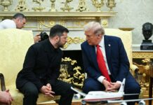 Зеленський і Трамп мають розбіжності щодо мирного плану Володимир Зеленський і Дональд Трамп під час переговорів