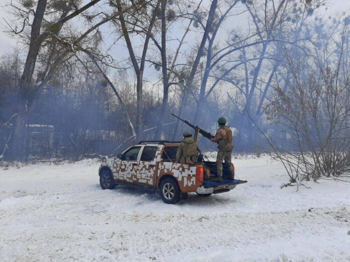 Ukrainian mobile air defence calculation