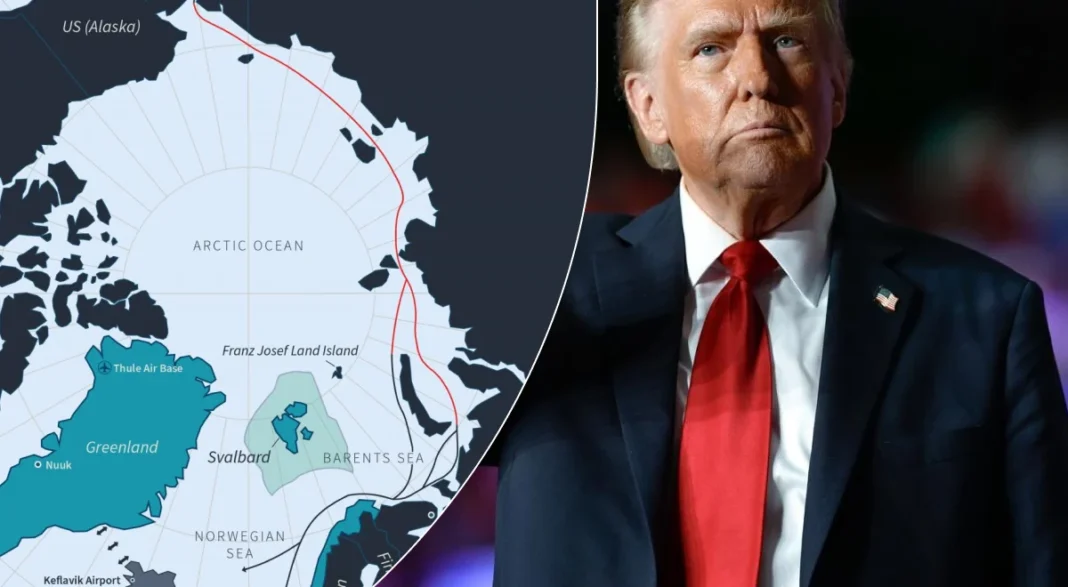 Donald Trump during his speech on Greenland and NATO