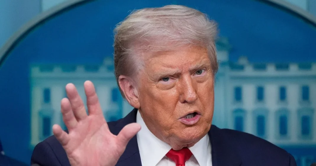 Donald Trump during a public speech in Washington