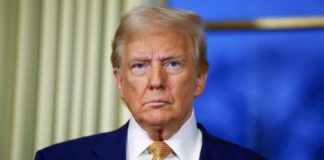 Президент США Дональд Трамп під час виступу у Білому домі