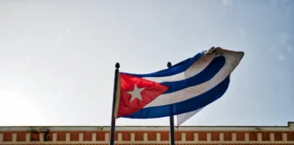 Cube flag on the house