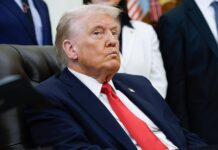 Donald Trump during a meeting with heads of international oil companies in the United States