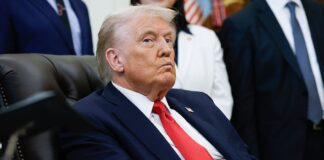 Donald Trump during a meeting with heads of international oil companies in the United States