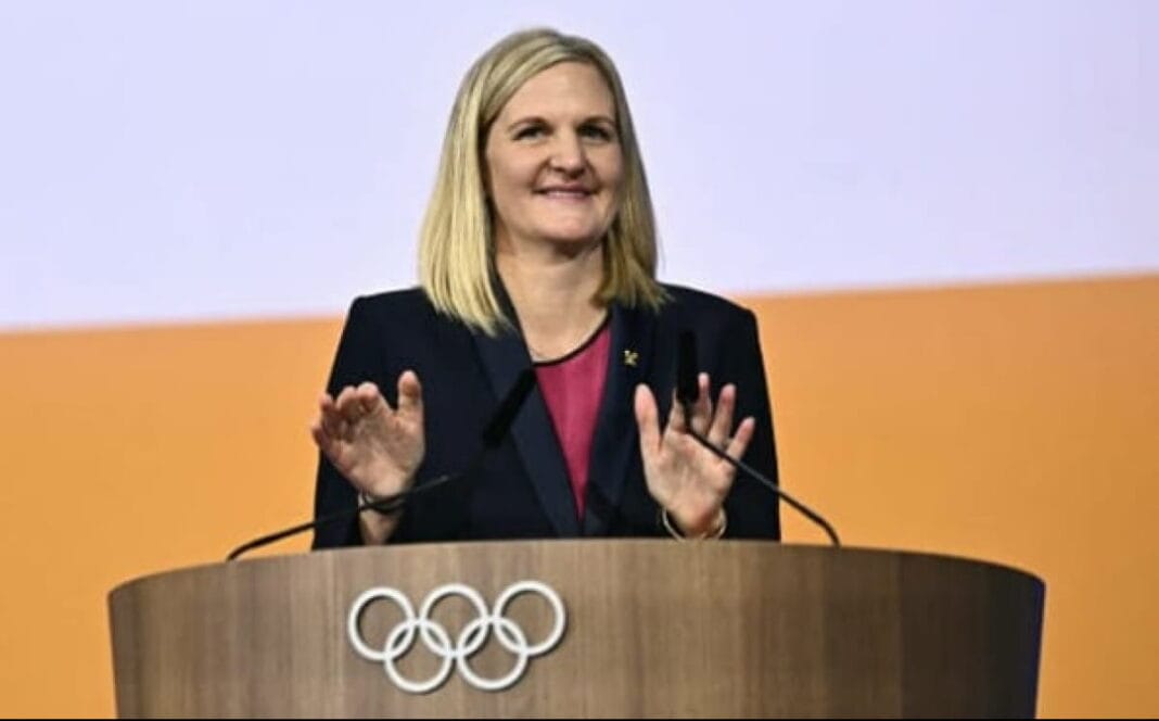 Президентка МОК Кірсті Ковентрі під час інтерв’ю