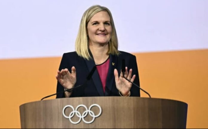 Президентка МОК Кірсті Ковентрі під час інтерв’ю