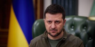 Президент України Володимир Зеленський під час виступу про безпекові виклики