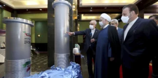 Iranian nuclear facility and uranium enrichment centrifuges