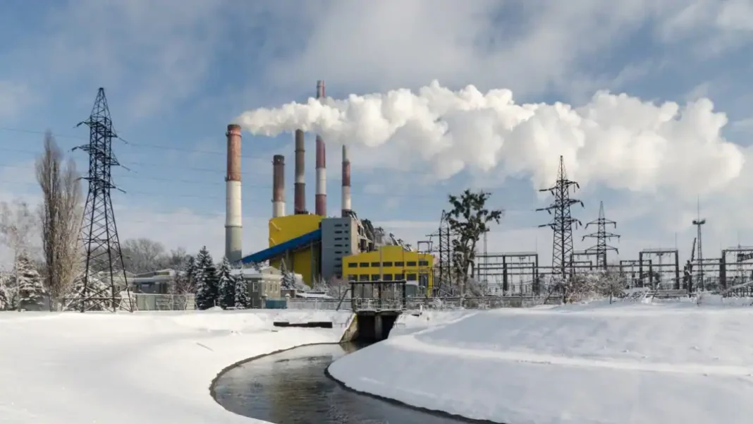Energy facility and repair work in winter