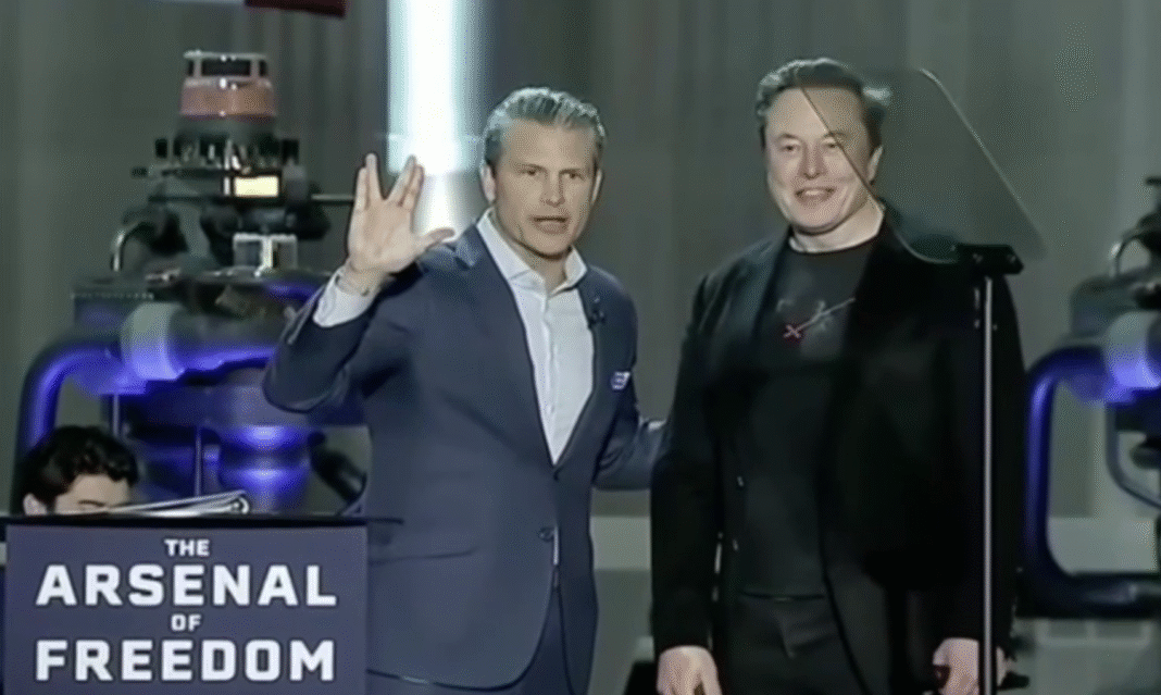 Elon Musk during a public speech