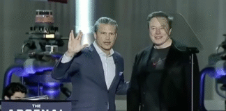 Elon Musk during a public speech