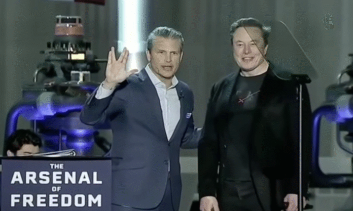 Elon Musk during a public speech