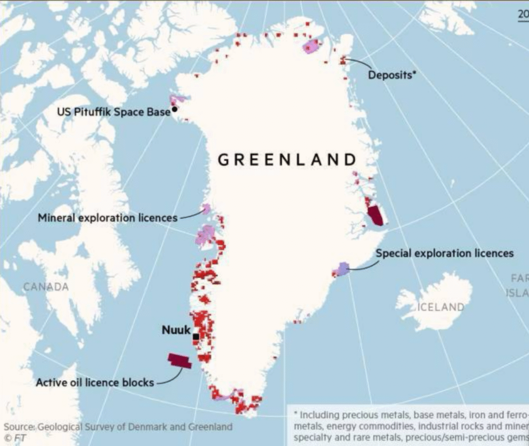 Гренландія на мапі