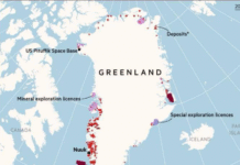 Гренландія на мапі