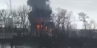 Пожежа після удару по об’єкту нафтопроводу на Львівщині