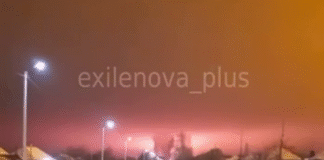 Пожежа на військовому складі в росії після атаки дронів