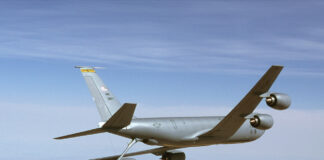 KC-135 Stratotanker refuelling aircraft of the US Air Force