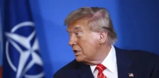 Дональд Трамп під час виступу про безпеку Арктики