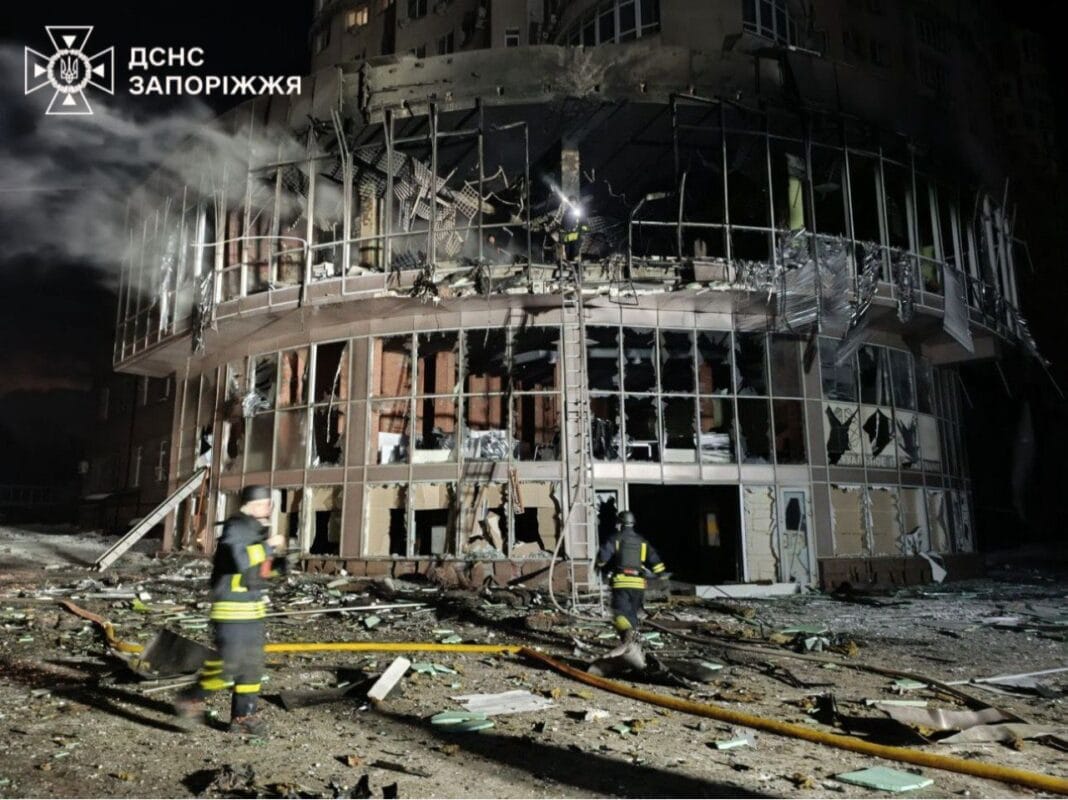 Наслідки нічної атаки дронів на Запоріжжя