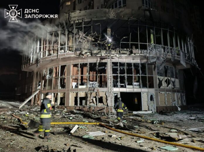 Наслідки нічної атаки дронів на Запоріжжя