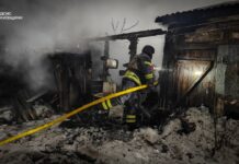 Consequences of fires after Russian attack in Kyiv region