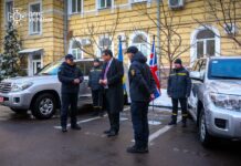 Britain hands over armoured Toyota Land Cruisers to Ukraine's State Emergency Service Toyota Land Cruiser armoured SUVs for the State Emergency Service of Ukraine