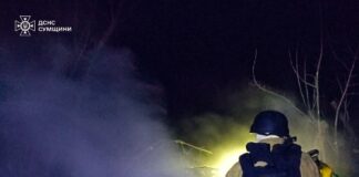 Наслідки удару російських безпілотників по житловому будинку на Сумщині