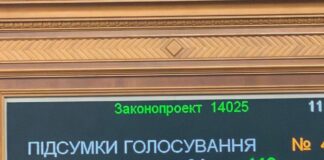 Табло результатів голосування у Верховній Раді України