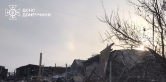 Руйнування житлового будинку після удару БпЛА