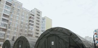 Tent city for Kyiv residents