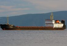 Суховантажне судно в морі