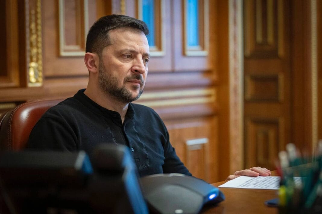 Володимир Зеленський під час переговорів