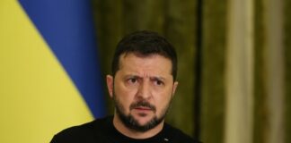 Volodymyr Zelenskyy during an interview