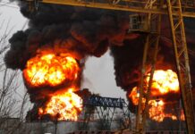 Пожежа на нафтобазі в Краснодарському краї