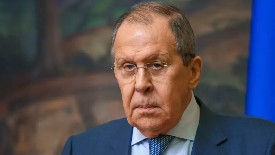Sergey Lavrov during a speech