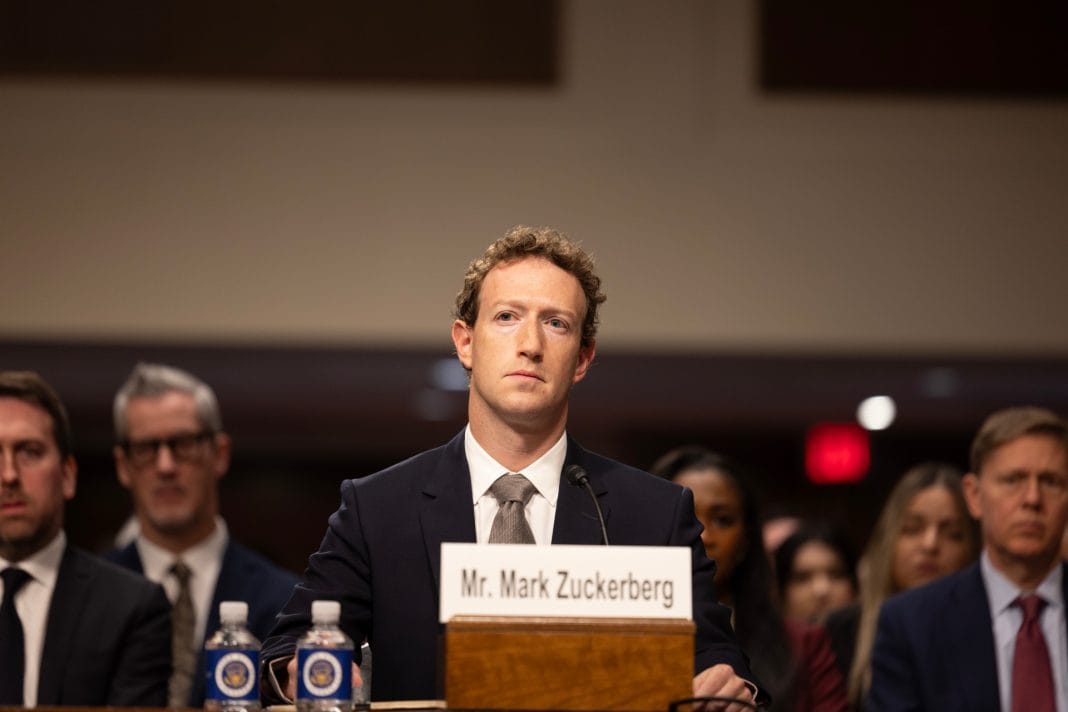 Mark Zuckerberg during a court hearing in the US