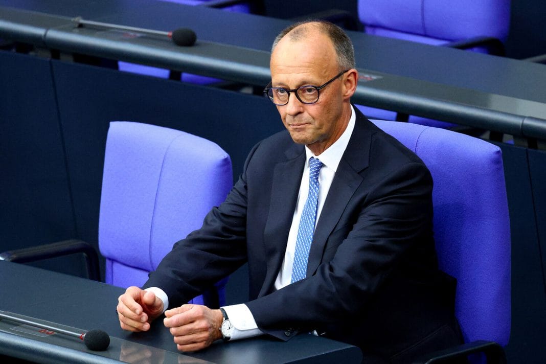 Friedrich Merz during a public speech