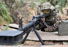 Українські військові під час бойової підготовки