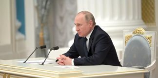 Володимир Путін на тлі повідомлень про можливу нову мобілізацію в Росії