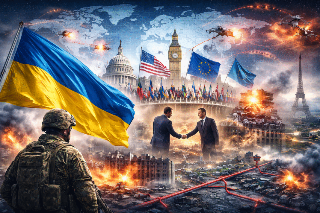 An illustrative depiction of the impact of the war in Ukraine on world politics