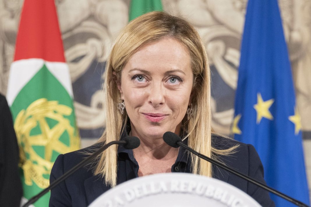 Джорджа Мелоні під час заяви щодо гарантій безпеки для України