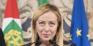 Джорджа Мелоні під час заяви щодо гарантій безпеки для України